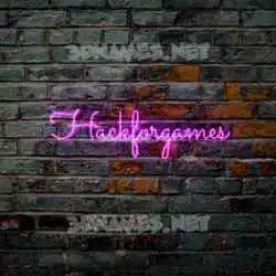 hackforgames in Pink Neon style - 3D name wallpaper