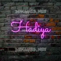 hadiya in Pink Neon style - 3D name wallpaper