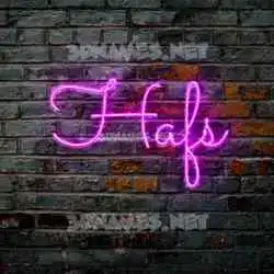 hafs in Pink Neon style - 3D name wallpaper