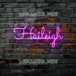 haileigh in Pink Neon style - 3D name wallpaper