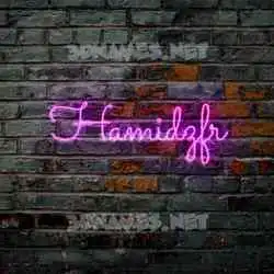 hamidzfr in Pink Neon style - 3D name wallpaper