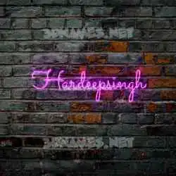hardeepsingh in Pink Neon style - 3D name wallpaper