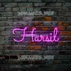 harsil in Pink Neon style - 3D name wallpaper
