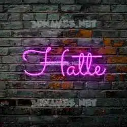 hatte in Pink Neon style - 3D name wallpaper