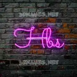 hbs in Pink Neon style - 3D name wallpaper