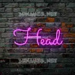 head in Pink Neon style - 3D name wallpaper
