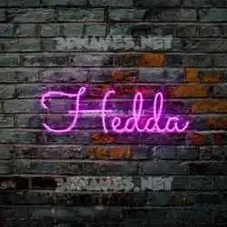 hedda in Pink Neon style - 3D name wallpaper