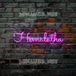 hemalatha in Pink Neon style - 3D name wallpaper