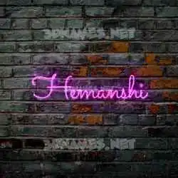 hemanshi in Pink Neon style - 3D name wallpaper