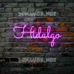 hidalgo in Pink Neon style - 3D name wallpaper