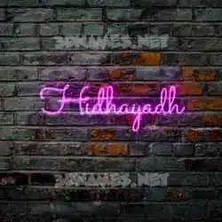 hidhayadh in Pink Neon style - 3D name wallpaper