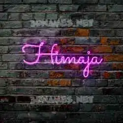 himaja in Pink Neon style - 3D name wallpaper