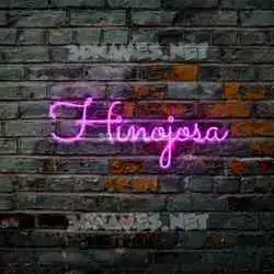 hinojosa in Pink Neon style - 3D name wallpaper