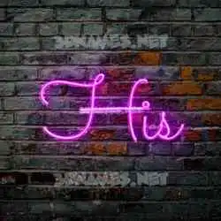 his in Pink Neon style - 3D name wallpaper