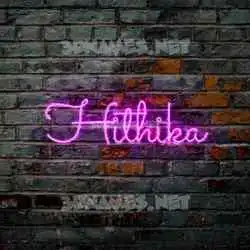 hithika in Pink Neon style - 3D name wallpaper