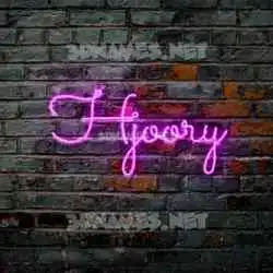 hjoory in Pink Neon style - 3D name wallpaper