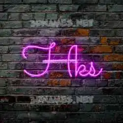 hks in Pink Neon style - 3D name wallpaper