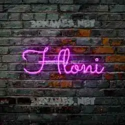 hloni in Pink Neon style - 3D name wallpaper