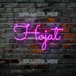 hojat in Pink Neon style - 3D name wallpaper