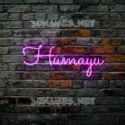 humayu in Pink Neon style - 3D name wallpaper