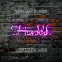 hunhhh in Pink Neon style - 3D name wallpaper