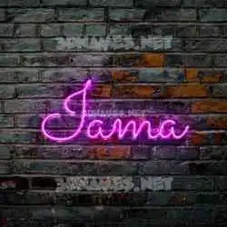 iama in Pink Neon style - 3D name wallpaper