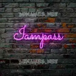 iampass in Pink Neon style - 3D name wallpaper