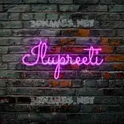 ilupreeti in Pink Neon style - 3D name wallpaper
