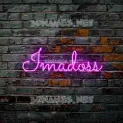 imadoss in Pink Neon style - 3D name wallpaper