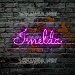 imelda in Pink Neon style - 3D name wallpaper