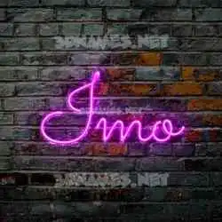 imo in Pink Neon style - 3D name wallpaper