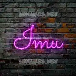 imu in Pink Neon style - 3D name wallpaper