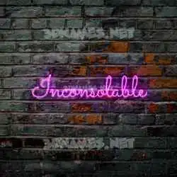 inconsolable in Pink Neon style - 3D name wallpaper