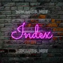 index in Pink Neon style - 3D name wallpaper