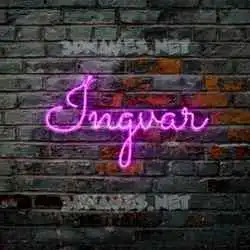 ingvar in Pink Neon style - 3D name wallpaper