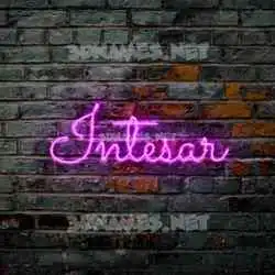 intesar in Pink Neon style - 3D name wallpaper