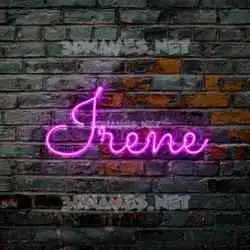 irene in Pink Neon style - 3D name wallpaper