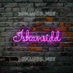 ishansidd in Pink Neon style - 3D name wallpaper