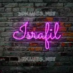 israfil in Pink Neon style - 3D name wallpaper