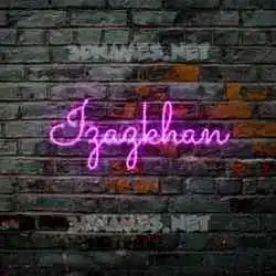 izazkhan in Pink Neon style - 3D name wallpaper