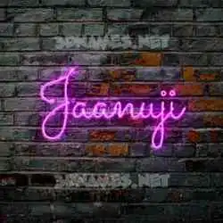 jaanuji in Pink Neon style - 3D name wallpaper