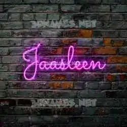 jaasleen in Pink Neon style - 3D name wallpaper