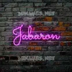 jabaron in Pink Neon style - 3D name wallpaper