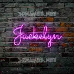 jackelyn in Pink Neon style - 3D name wallpaper