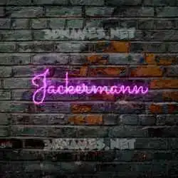 jackermann in Pink Neon style - 3D name wallpaper