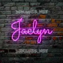 jaclyn in Pink Neon style - 3D name wallpaper