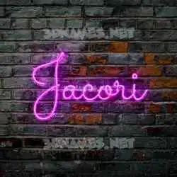 jacori in Pink Neon style - 3D name wallpaper