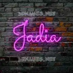 jadia in Pink Neon style - 3D name wallpaper
