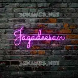 jagadeesan in Pink Neon style - 3D name wallpaper