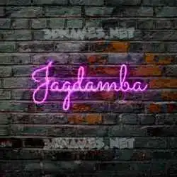 jagdamba in Pink Neon style - 3D name wallpaper